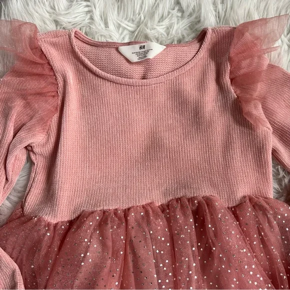 NWOT H&M Pink Sparkly Tulle Dress Size 6X - Picture 5 of 5